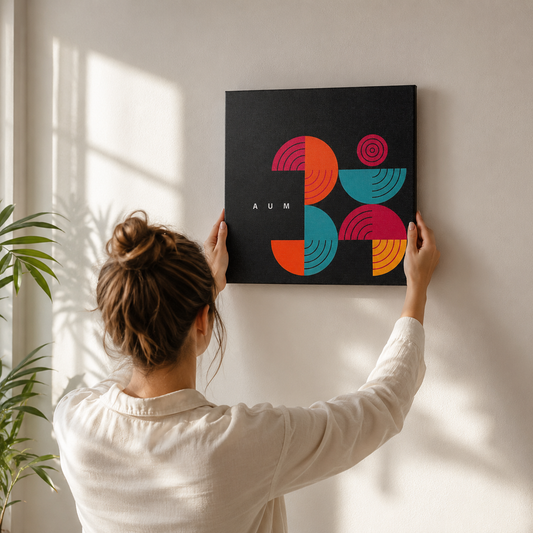 OM (Aum) Symbol Wall Art - Graphic & Minimalistic